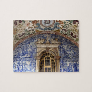 Europa, Portugal, Obidos. Kleurrijke architectuur Legpuzzel