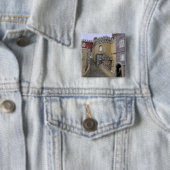 Europa, Portugal, Sintra. Pena National 2 Vierkante Button 5,1 Cm (In situ)