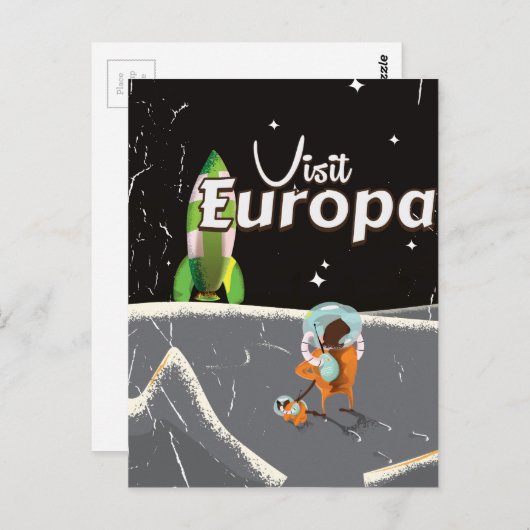 Europa poster vintage briefkaart (Voorkant / Achterkant)