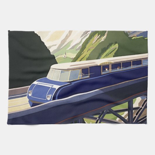  Europa Rail Travel Keukenhanddoek (Horizontaal)