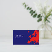 EUROPA Red - donkerblauw Visitekaartje (Staand voorkant)