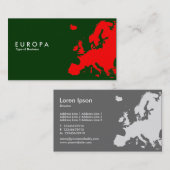 EUROPA Red - donkergroen Visitekaartje (Voorkant / Achterkant)