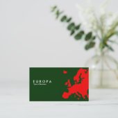 EUROPA Red - donkergroen Visitekaartje (Staand voorkant)