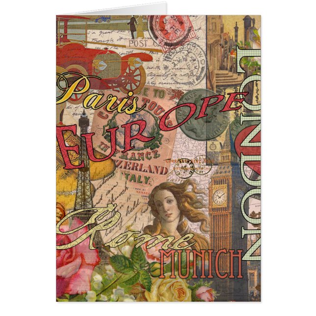 Europa Reizen Vintage Europees Parijs Frankrijk Ku (Voorkant)