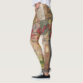 Europa Reizen Vintage Europees Parijs Frankrijk Ku Leggings (Links)