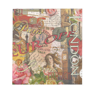 Europa Reizen Vintage Europees Parijs Frankrijk Ku Notitieblok