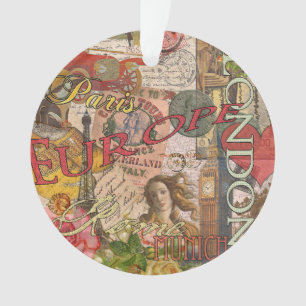 Europa Reizen Vintage Europees Parijs Frankrijk Ku Ornament