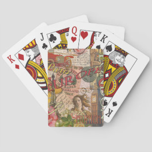 Europa Reizen Vintage Europees Parijs Frankrijk Ku Pokerkaarten