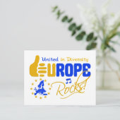 Europa Rocks! briefkaart (Staand voorkant)