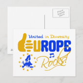 Europa Rocks! briefkaart (Voorkant / Achterkant)