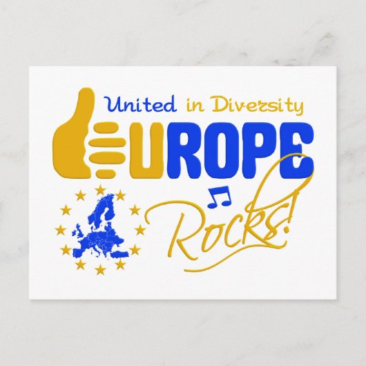 Europa Rocks! briefkaart (Voorkant)