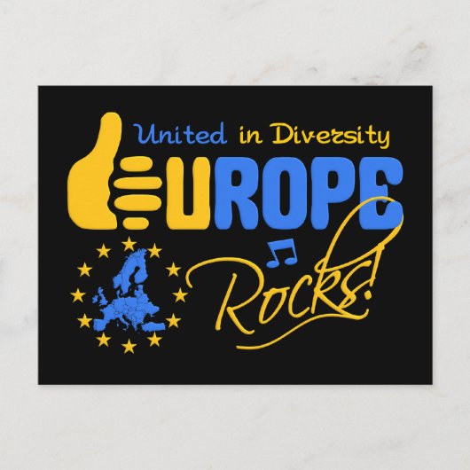 Europa Rocks! briefkaart (Voorkant)