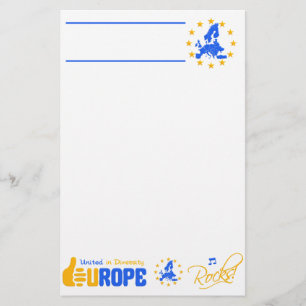 Europa Rocks! briefpapier - pas aan