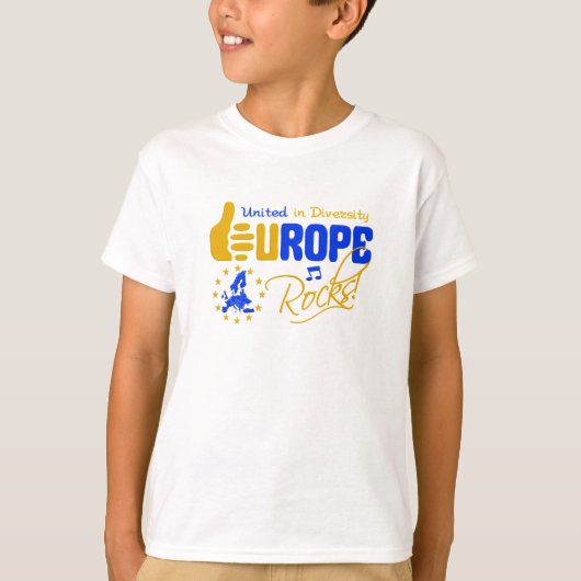 Europa Rocks! shirt - kies stijl (Voorkant)