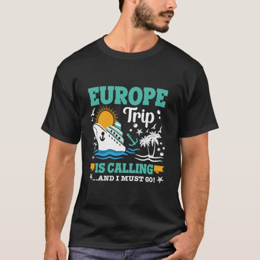 Europa roept 2024 Family Vacation Matching PA T-shirt (Voorkant)