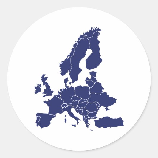 Europa Ronde Sticker (Voorkant)