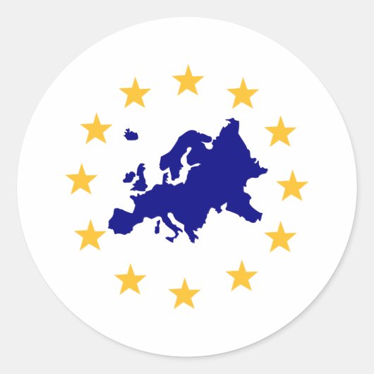 Europa Ronde Sticker (Voorkant)