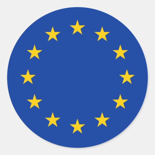 europa ronde sticker (Voorkant)