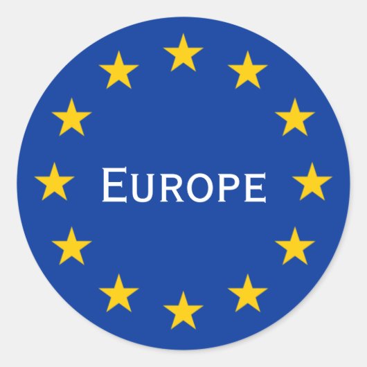 europa ronde sticker (Voorkant)
