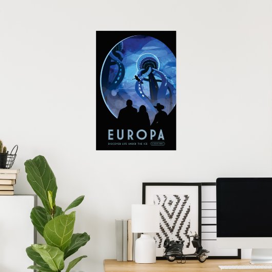 Europa -  ruimtestation poster (Thuiskantoor)