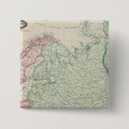 Europa, Rusland, Finland Vierkante Button 5,1 Cm (Voorkant)