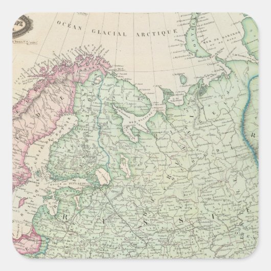 Europa, Rusland, Finland Vierkante Sticker (Voorkant)