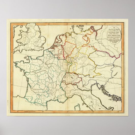 Europa schetsen poster (Voorkant)