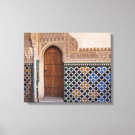 Europa, Spanje, Andalusië, Granada, Alhambra Canvas Afdruk (Voorkant)