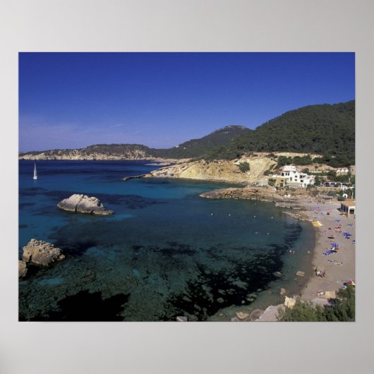 Europa, Spanje, Balearen, Ibiza, Cala de Poster (Voorkant)