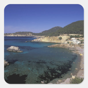 Europa, Spanje, Balearen, Ibiza, Cala de Vierkante Sticker