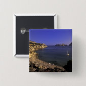 Europa, Spanje, Balearen, Ibiza, Cala d'Hort Vierkante Button 5,1 Cm (Voorkant /achterkant)