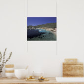 Europa, Spanje, Balearen, Ibiza, Cala Salada. Poster (Keuken)