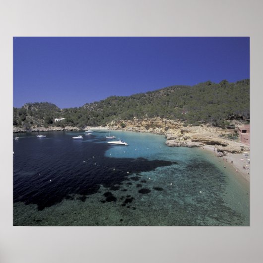 Europa, Spanje, Balearen, Ibiza, Cala Salada. Poster (Voorkant)