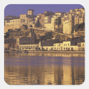 Europa, Spanje, Balearen, Menorca, Mao. Dageraad Vierkante Sticker