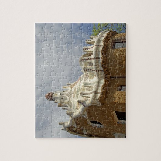 Europa, Spanje, Catalonië, Barcelona. Park Guell, Legpuzzel (Verticaal)