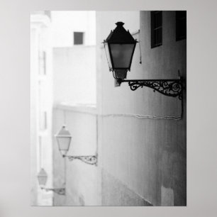 Europa, Spanje, Mallorca. Straatverlichting, Palma Poster