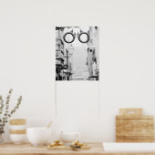 Europa, Spanje, Mallorca. Uitleg bord bril winkel, Poster (Keuken)