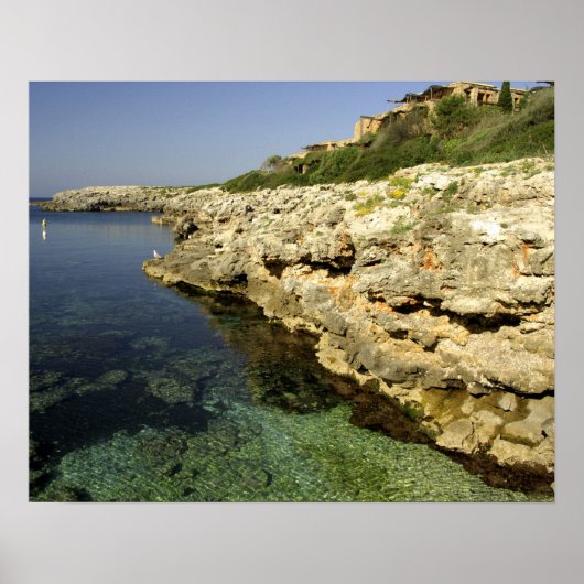 Europa, Spanje, Minorca (alias Menorca), Binibeca. Poster (Voorkant)