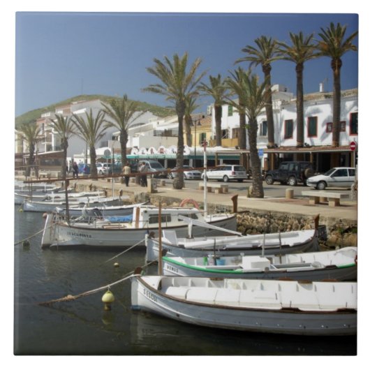 Europa, Spanje, Minorca (ook bekend als Menorca).  Tegeltje (Voorkant)