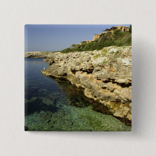 Europa, Spanje, Minorca (ook bekend als Menorca),  Vierkante Button 5,1 Cm