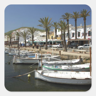 Europa, Spanje, Minorca (ook bekend als Menorca).  Vierkante Sticker