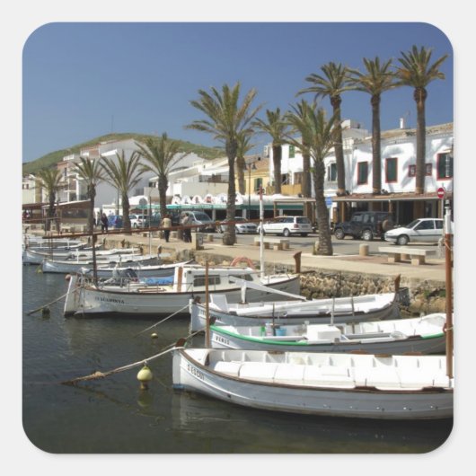 Europa, Spanje, Minorca (ook bekend als Menorca).  Vierkante Sticker (Voorkant)