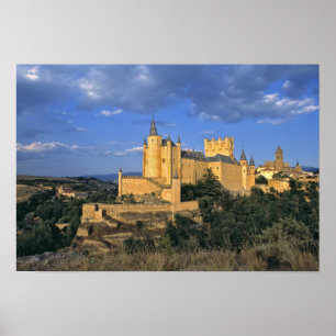 Europa, Spanje, Segovia. De Alcazar, een wereld Poster