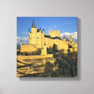 Europa, Spanje, Segovia. Het imponerende Alcazar, Canvas Afdruk