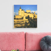 Europa, Spanje, Segovia. Het imponerende Alcazar, Canvas Afdruk (Insitu (Woonkamer))