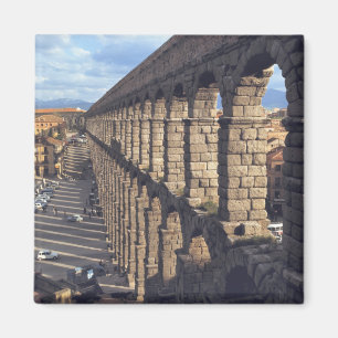 Europa, Spanje, Segovia. Laat licht werpt schaduwe Magneet