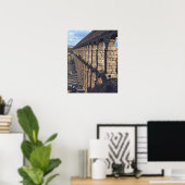 Europa, Spanje, Segovia. Late lichtkasten schaduwe Poster (Thuiskantoor)