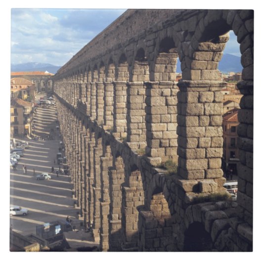 Europa, Spanje, Segovia. Late lichtkasten schaduwe Tegeltje (Voorkant)