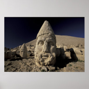 Europa, Turkije, Koerdisch. Nemrut Dagh. Poster