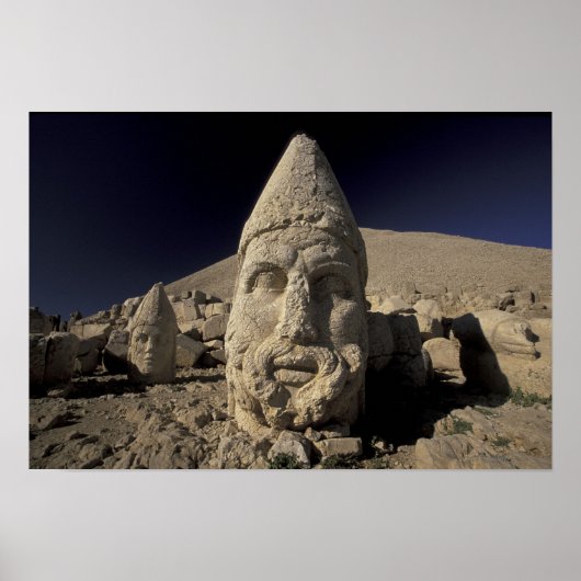 Europa, Turkije, Koerdisch. Nemrut Dagh. Poster (Voorkant)